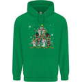 Christmas Cat Tree Funny Xmas Mens 80% Cotton Hoodie Irish Green