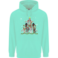 Christmas Cat Tree Funny Xmas Mens 80% Cotton Hoodie Peppermint