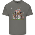 Christmas Cat Tree Funny Xmas Mens Cotton T-Shirt Tee Top Charcoal