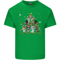 Christmas Cat Tree Funny Xmas Mens Cotton T-Shirt Tee Top Irish Green