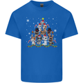 Christmas Cat Tree Funny Xmas Mens Cotton T-Shirt Tee Top Royal Blue