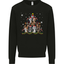 Christmas Cat Tree Funny Xmas Mens Sweatshirt Jumper Black