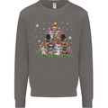 Christmas Cat Tree Funny Xmas Mens Sweatshirt Jumper Charcoal