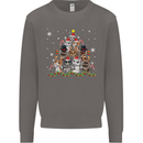 Christmas Cat Tree Funny Xmas Mens Sweatshirt Jumper Charcoal