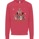 Christmas Cat Tree Funny Xmas Mens Sweatshirt Jumper Heliconia