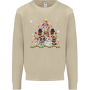 Christmas Cat Tree Funny Xmas Mens Sweatshirt Jumper Sand