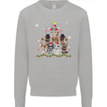 Christmas Cat Tree Funny Xmas Mens Sweatshirt Jumper Sports Grey