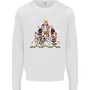Christmas Cat Tree Funny Xmas Mens Sweatshirt Jumper White