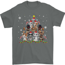 Christmas Cat Tree Funny Xmas Mens T-Shirt Cotton Gildan Charcoal