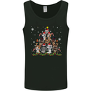 Christmas Cat Tree Funny Xmas Mens Vest Tank Top Black