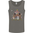 Christmas Cat Tree Funny Xmas Mens Vest Tank Top Charcoal