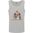 Christmas Cat Tree Funny Xmas Mens Vest Tank Top Sports Grey
