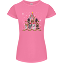 Christmas Cat Tree Funny Xmas Womens Petite Cut T-Shirt Azalea