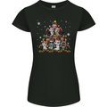 Christmas Cat Tree Funny Xmas Womens Petite Cut T-Shirt Black