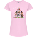 Christmas Cat Tree Funny Xmas Womens Petite Cut T-Shirt Light Pink