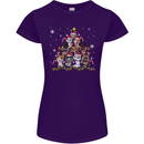 Christmas Cat Tree Funny Xmas Womens Petite Cut T-Shirt Purple