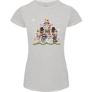 Christmas Cat Tree Funny Xmas Womens Petite Cut T-Shirt Sports Grey