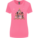 Christmas Cat Tree Funny Xmas Womens Wider Cut T-Shirt Azalea