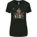 Christmas Cat Tree Funny Xmas Womens Wider Cut T-Shirt Black