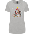 Christmas Cat Tree Funny Xmas Womens Wider Cut T-Shirt Sports Grey