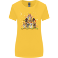 Christmas Cat Tree Funny Xmas Womens Wider Cut T-Shirt Yellow