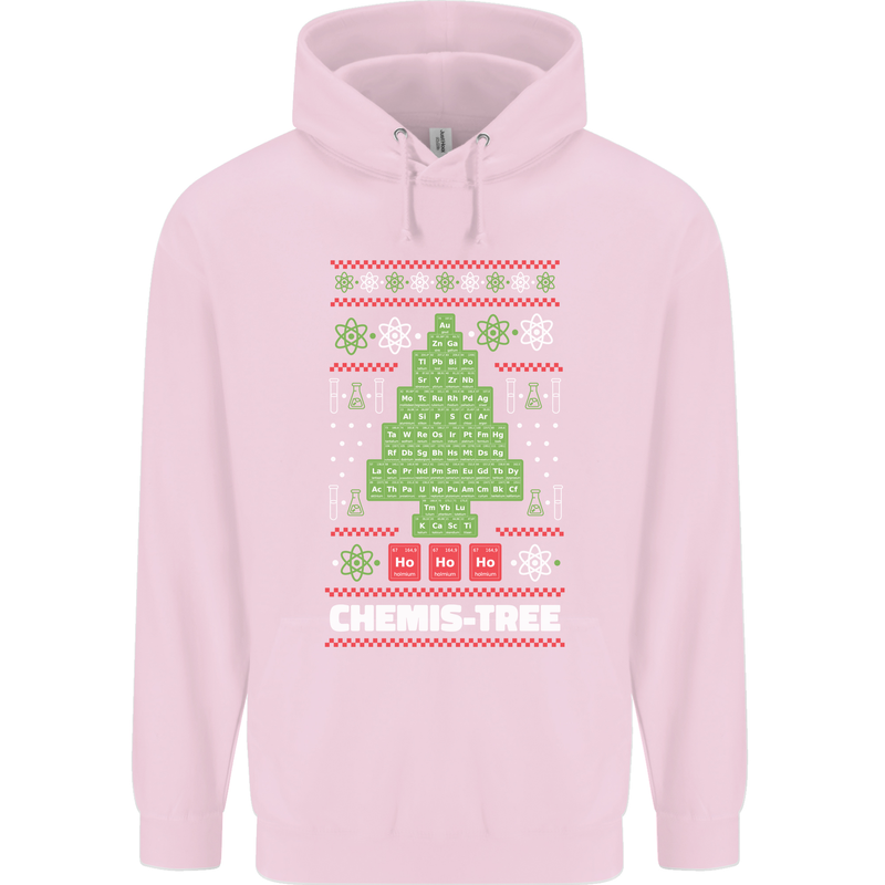 Christmas Chemistry Tree Funny Xmas Science Childrens Kids Hoodie Light Pink
