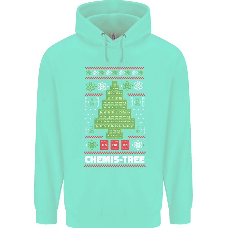 Christmas Chemistry Tree Funny Xmas Science Childrens Kids Hoodie Peppermint