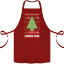 Christmas Chemistry Tree Funny Xmas Science Cotton Apron 100% Organic Maroon