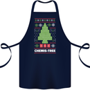 Christmas Chemistry Tree Funny Xmas Science Cotton Apron 100% Organic Navy Blue