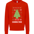 Christmas Chemistry Tree Funny Xmas Science Kids Sweatshirt Jumper Bright Red