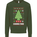 Christmas Chemistry Tree Funny Xmas Science Kids Sweatshirt Jumper Forest Green