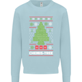 Christmas Chemistry Tree Funny Xmas Science Kids Sweatshirt Jumper Light Blue