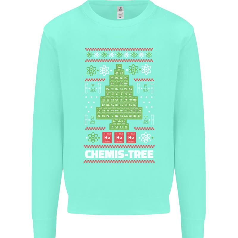 Christmas Chemistry Tree Funny Xmas Science Kids Sweatshirt Jumper Peppermint