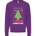 Christmas Chemistry Tree Funny Xmas Science Kids Sweatshirt Jumper Purple
