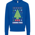 Christmas Chemistry Tree Funny Xmas Science Kids Sweatshirt Jumper Royal Blue