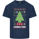 Christmas Chemistry Tree Funny Xmas Science Kids T-Shirt Childrens Navy Blue