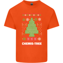 Christmas Chemistry Tree Funny Xmas Science Kids T-Shirt Childrens Orange