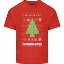 Christmas Chemistry Tree Funny Xmas Science Kids T-Shirt Childrens Red