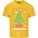 Christmas Chemistry Tree Funny Xmas Science Kids T-Shirt Childrens Yellow