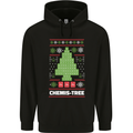 Christmas Chemistry Tree Funny Xmas Science Mens 80% Cotton Hoodie Black