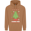 Christmas Chemistry Tree Funny Xmas Science Mens 80% Cotton Hoodie Caramel Latte