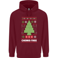 Christmas Chemistry Tree Funny Xmas Science Mens 80% Cotton Hoodie Maroon