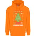 Christmas Chemistry Tree Funny Xmas Science Mens 80% Cotton Hoodie Orange