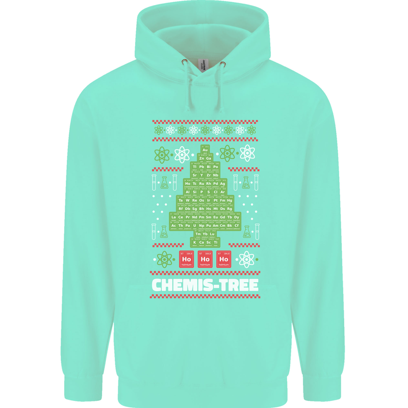 Christmas Chemistry Tree Funny Xmas Science Mens 80% Cotton Hoodie Peppermint