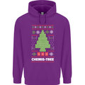 Christmas Chemistry Tree Funny Xmas Science Mens 80% Cotton Hoodie Purple