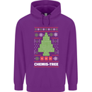 Christmas Chemistry Tree Funny Xmas Science Mens 80% Cotton Hoodie Purple