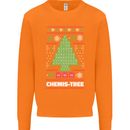 Christmas Chemistry Tree Funny Xmas Science Mens Sweatshirt Jumper Orange