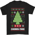 Christmas Chemistry Tree Funny Xmas Science Mens T-Shirt Cotton Gildan Black