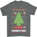 Christmas Chemistry Tree Funny Xmas Science Mens T-Shirt Cotton Gildan Charcoal