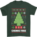 Christmas Chemistry Tree Funny Xmas Science Mens T-Shirt Cotton Gildan Forest Green